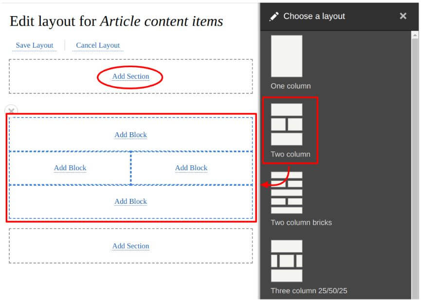 Layout builder